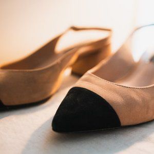 Color Block Slingback Heels | Size 8.5